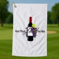 Classy Wine In Me Got That Josh In Me Funny Golf Towel thumb 1