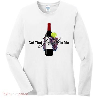 Classy Wine In Me Got That Josh In Me Funny Women's Long Sleeve Shirt