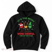 Christmas Wine It's The Most Wine Derful Xmas Hoodie thumb 0