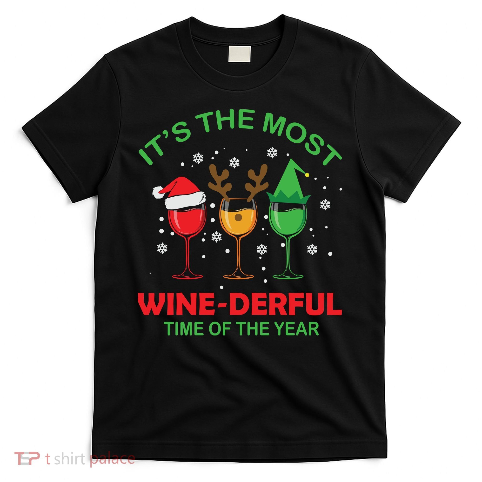Christmas Wine It's The Most Wine Derful Xmas T-Shirt
