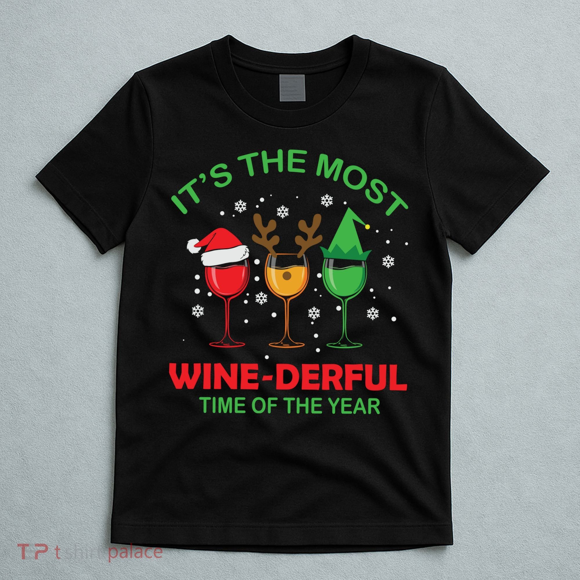 Christmas Wine It's The Most Wine Derful Xmas T-Shirt