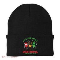 Christmas Wine It's The Most Wine Derful Xmas Beanie thumb 0