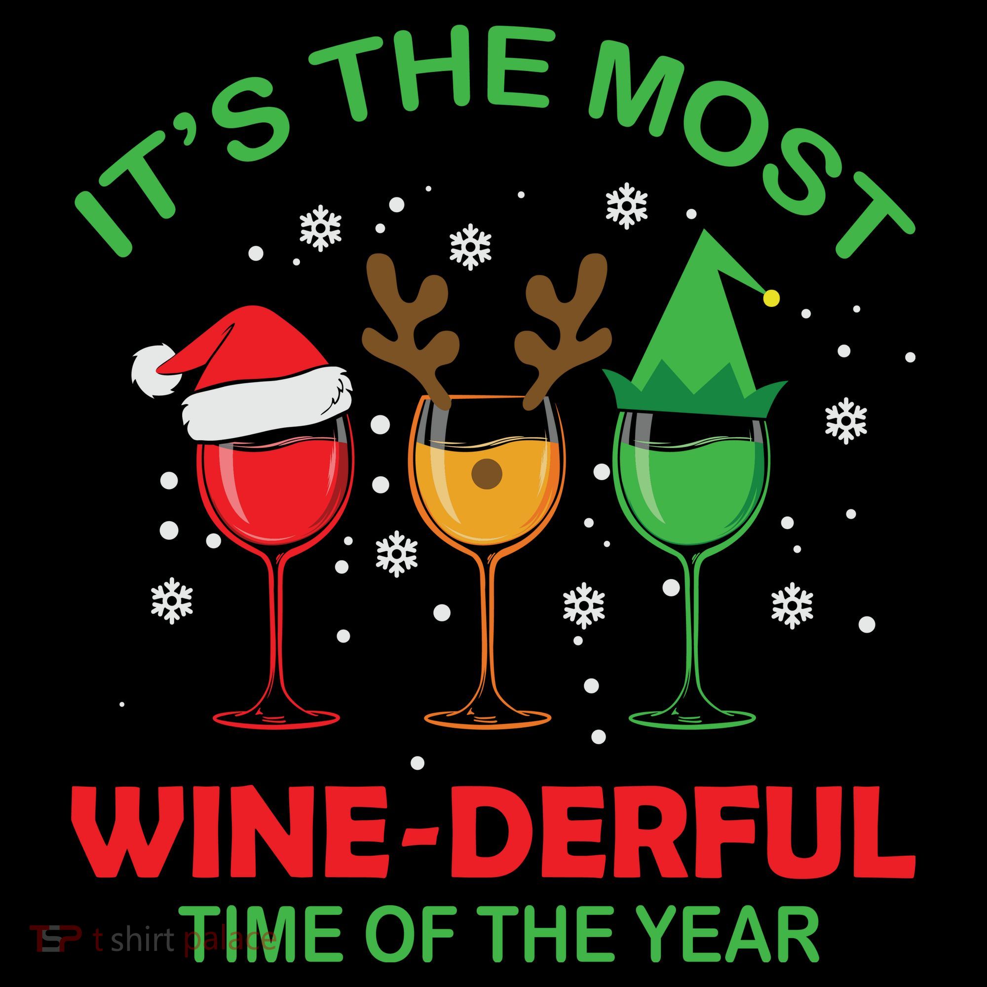 Christmas Wine It's The Most Wine Derful Xmas Women's Hoodie