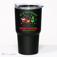 Christmas Wine It's The Most Wine Derful Xmas Tumbler thumb 0