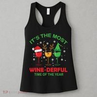 Christmas Wine It's The Most Wine Derful Xmas Women's Tank Top thumb 3