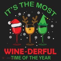 Christmas Wine It's The Most Wine Derful Xmas Hat thumb 2