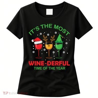 Christmas Wine It's The Most Wine Derful Xmas Women's T-Shirt