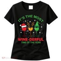 Christmas Wine It's The Most Wine Derful Xmas Women's T-Shirt thumb 0