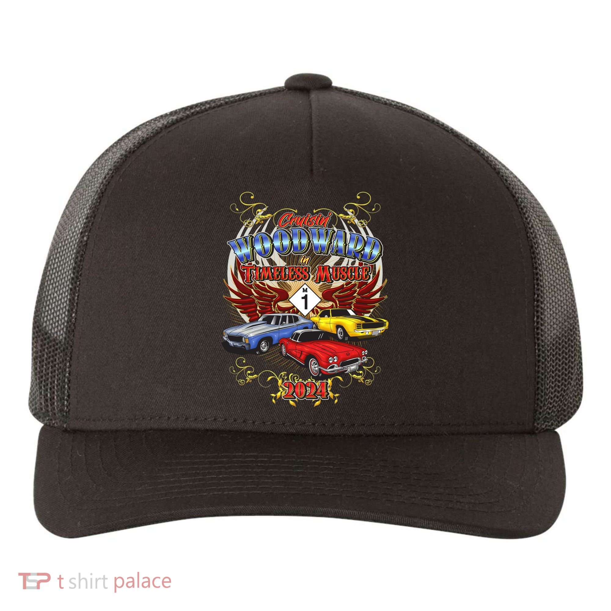 Cruisin Woodward In Timeless Muscle 2024 Yupoong Adult 5-Panel Trucker Hat