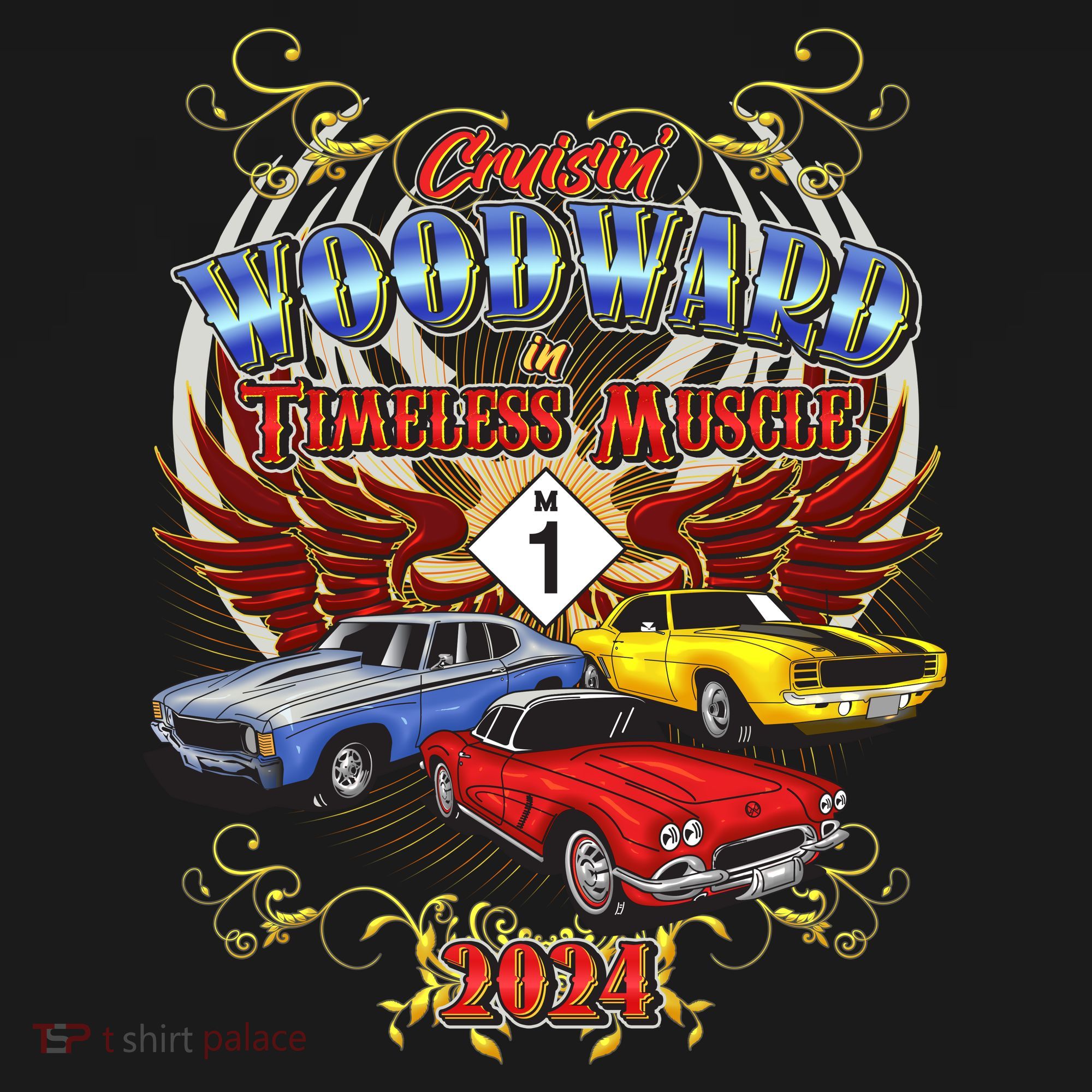 Cruisin Woodward In Timeless Muscle 2024 Women's Hoodie