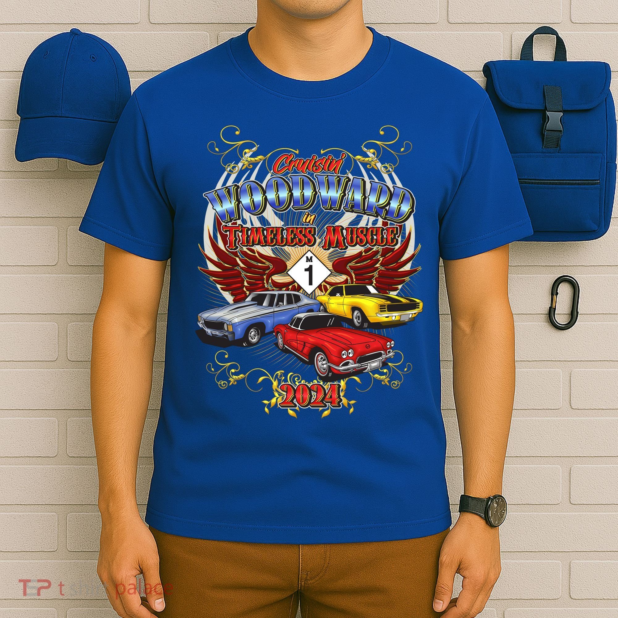 Cruisin Woodward In Timeless Muscle 2024 T-Shirt
