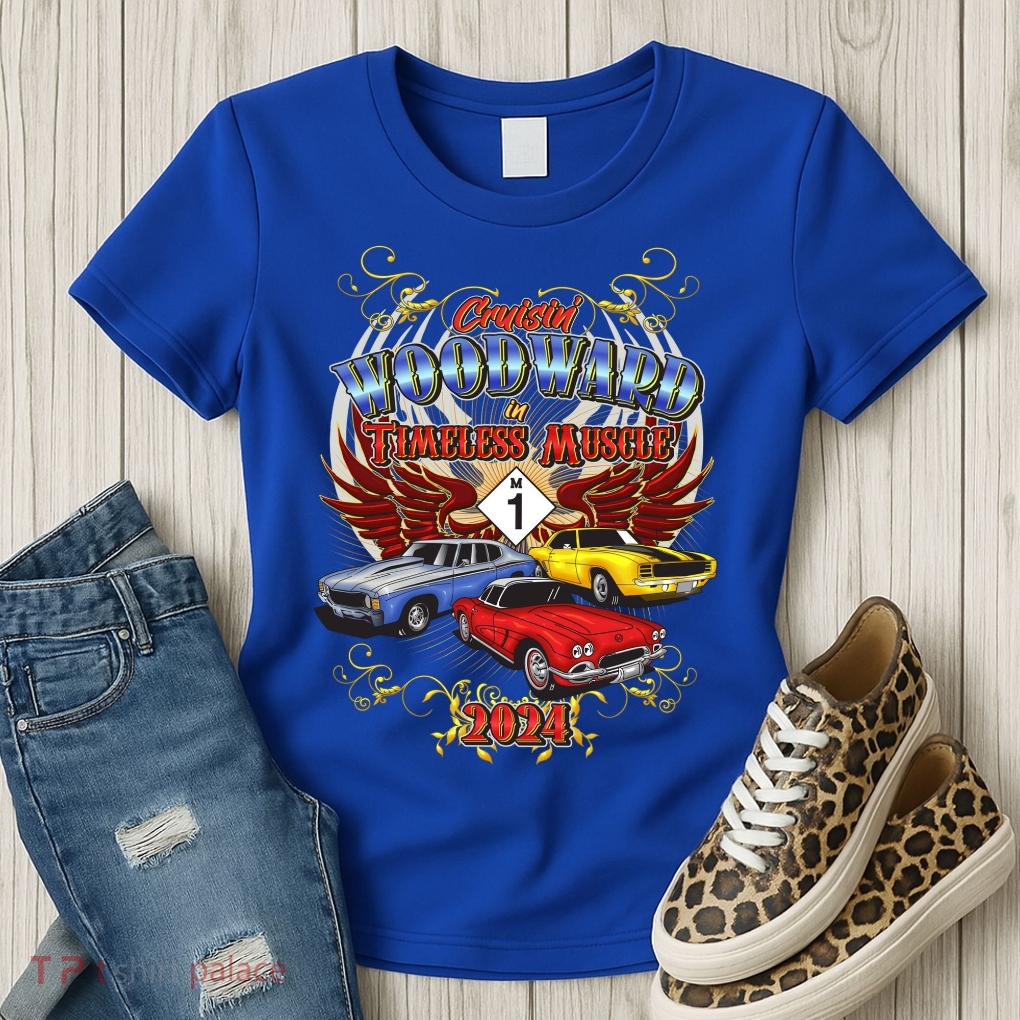 Cruisin Woodward In Timeless Muscle 2024 Women's T-Shirt