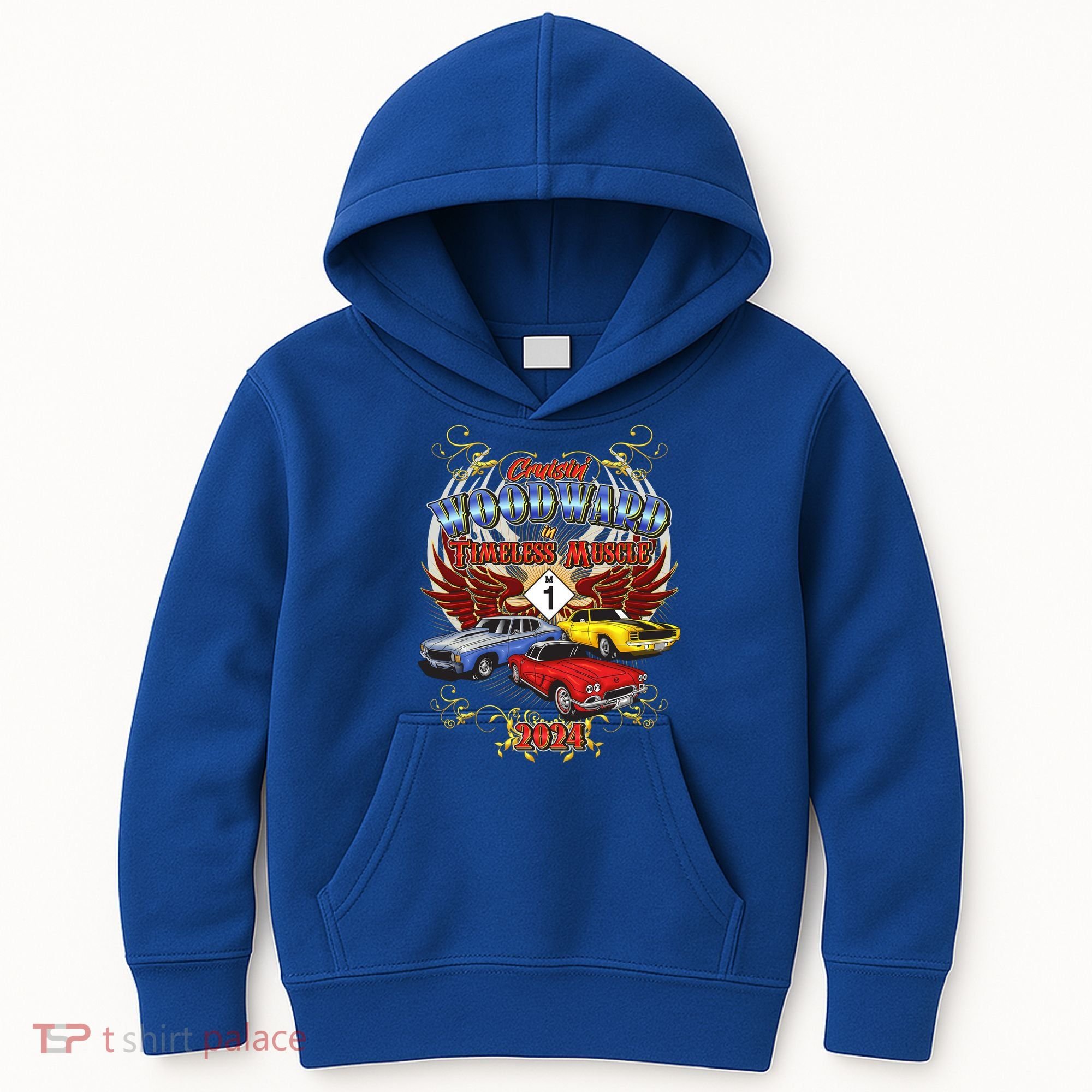 Cruisin Woodward In Timeless Muscle 2024 Kids Hoodie