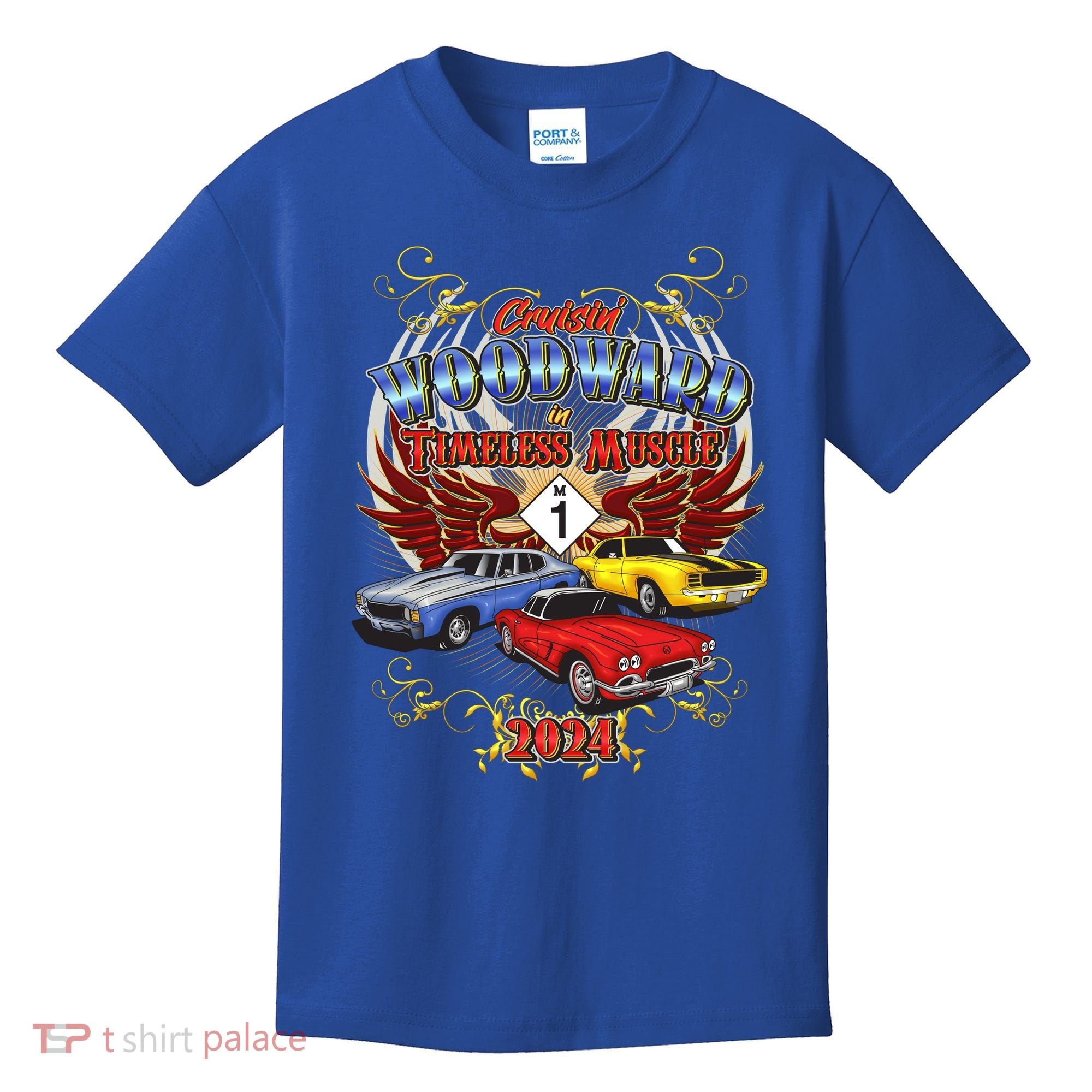 Cruisin Woodward In Timeless Muscle 2024 Kids T-Shirt