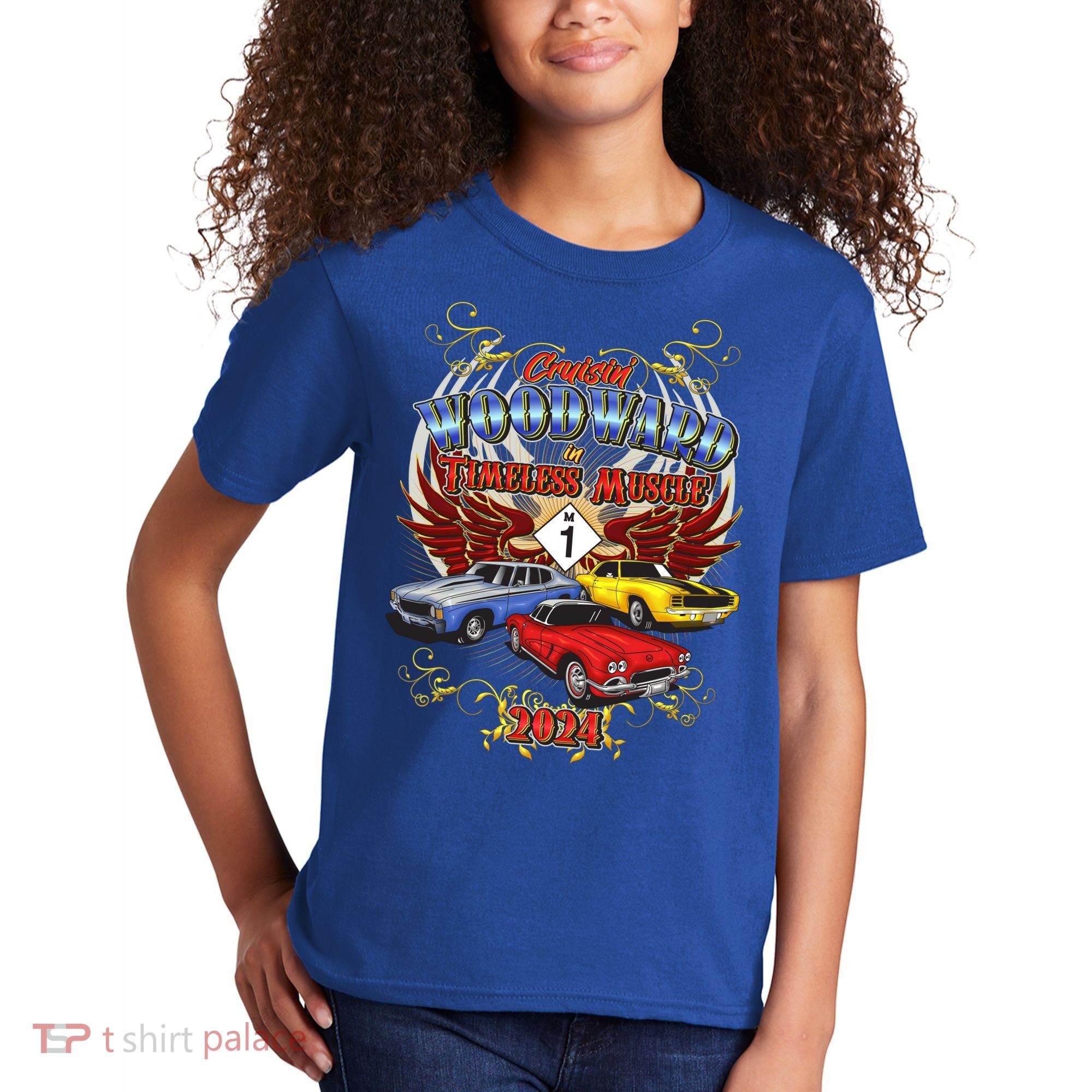 Cruisin Woodward In Timeless Muscle 2024 Kids T-Shirt