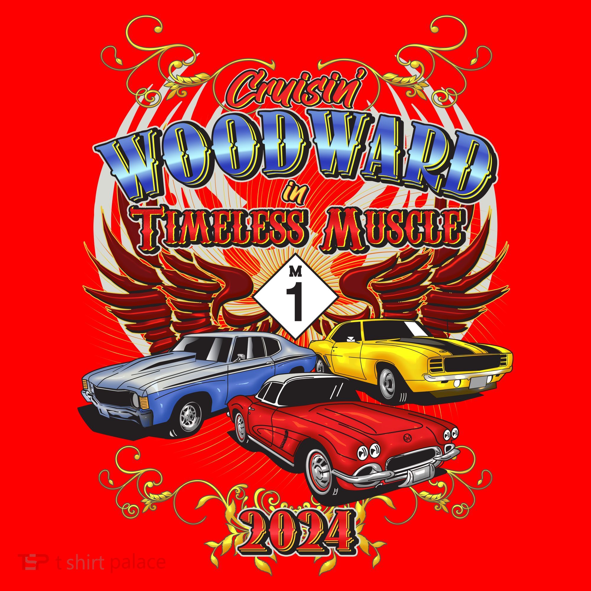 Cruisin Woodward In Timeless Muscle 2024 Santa Hat