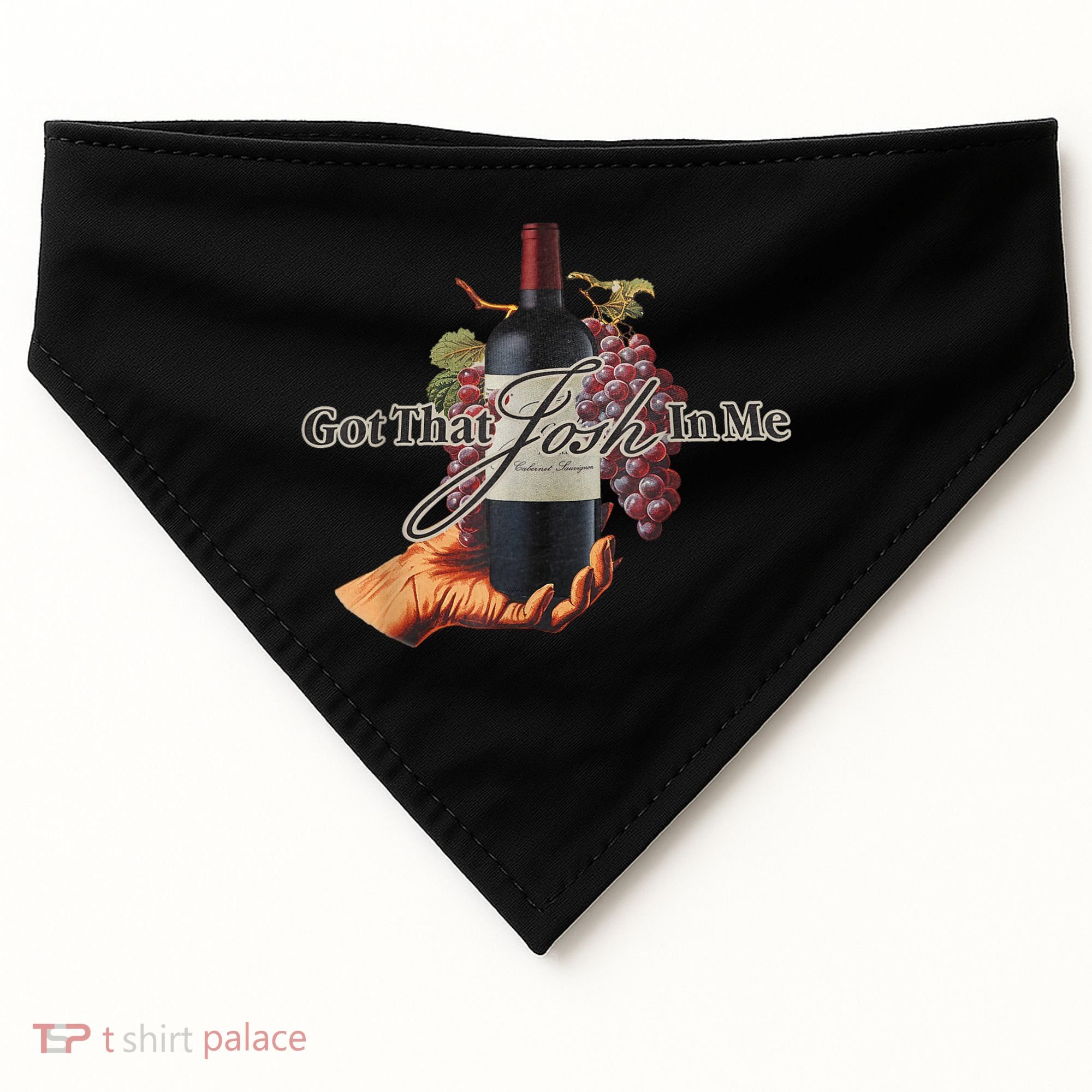 Classy Wine In Me Got That Josh In Me Funny USA-Made Doggie Bandana