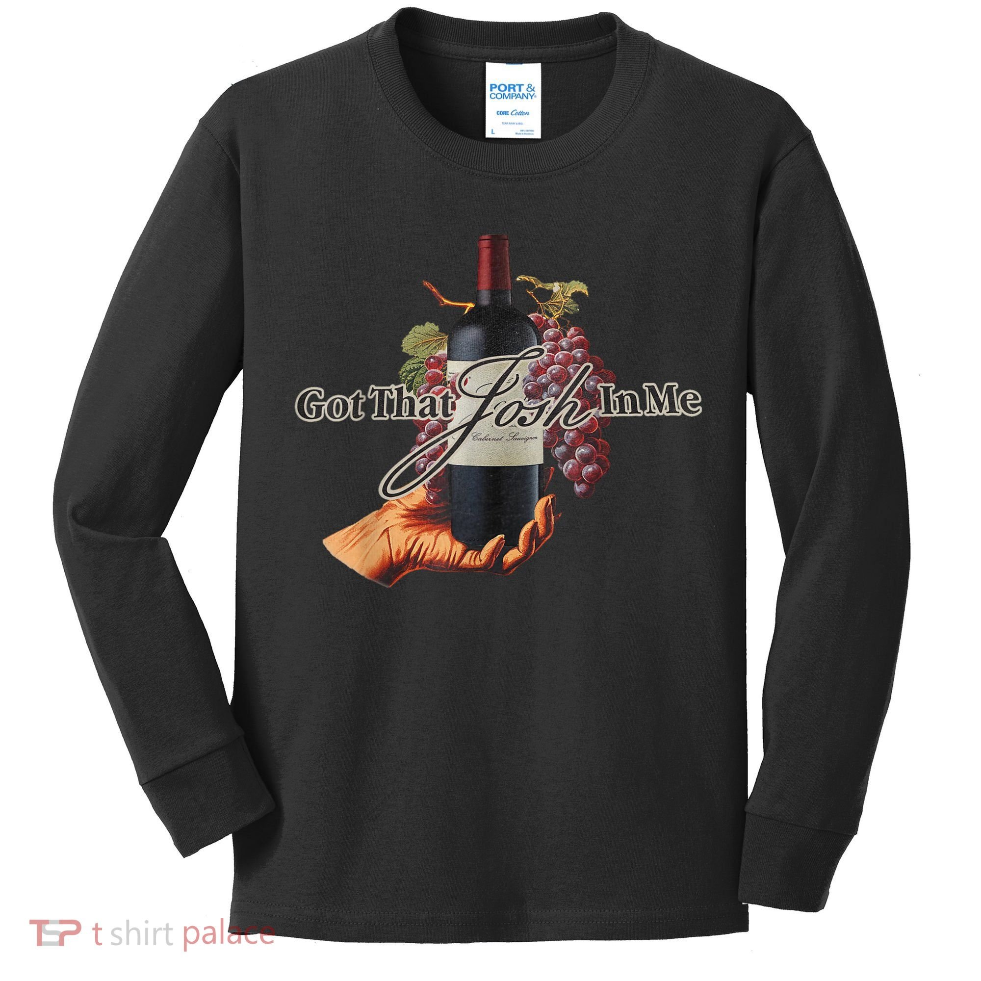 Classy Wine In Me Got That Josh In Me Funny Kids Long Sleeve Shirt