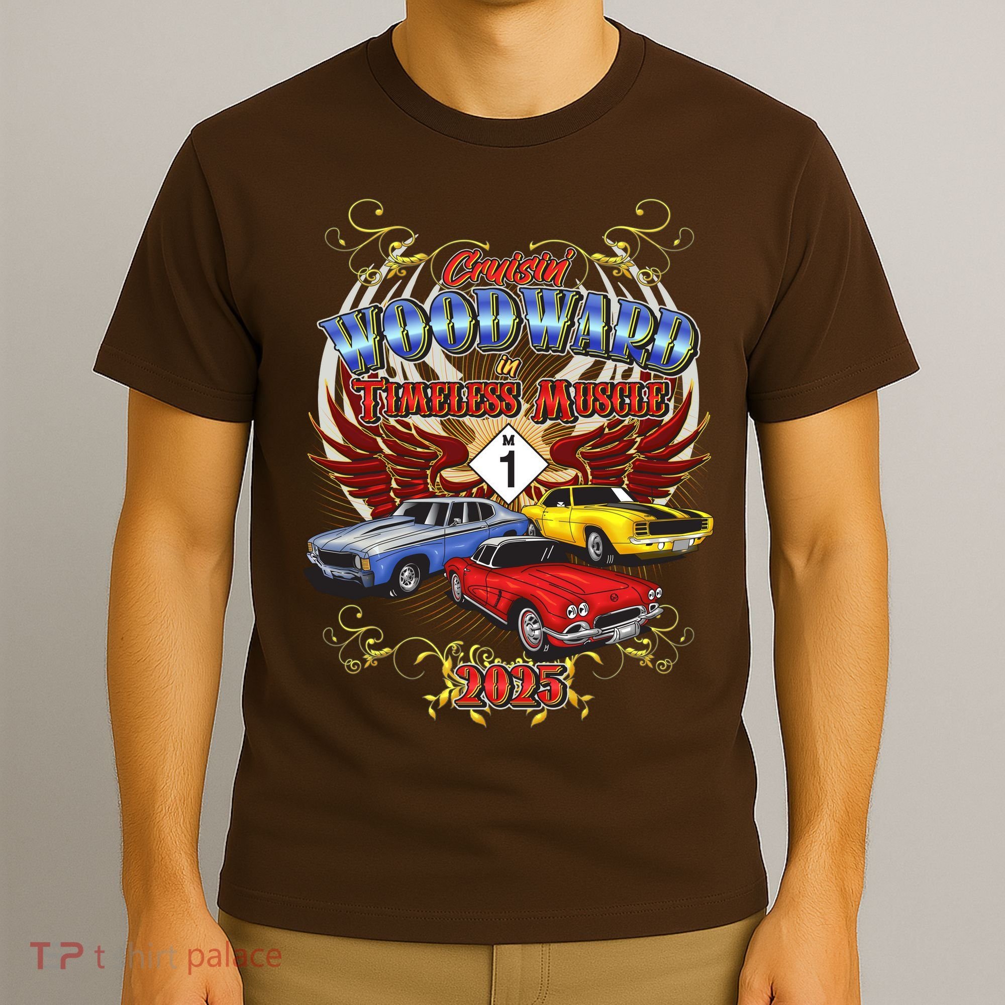 Cruisin Woodward In Timeless Muscle 2025 T-Shirt
