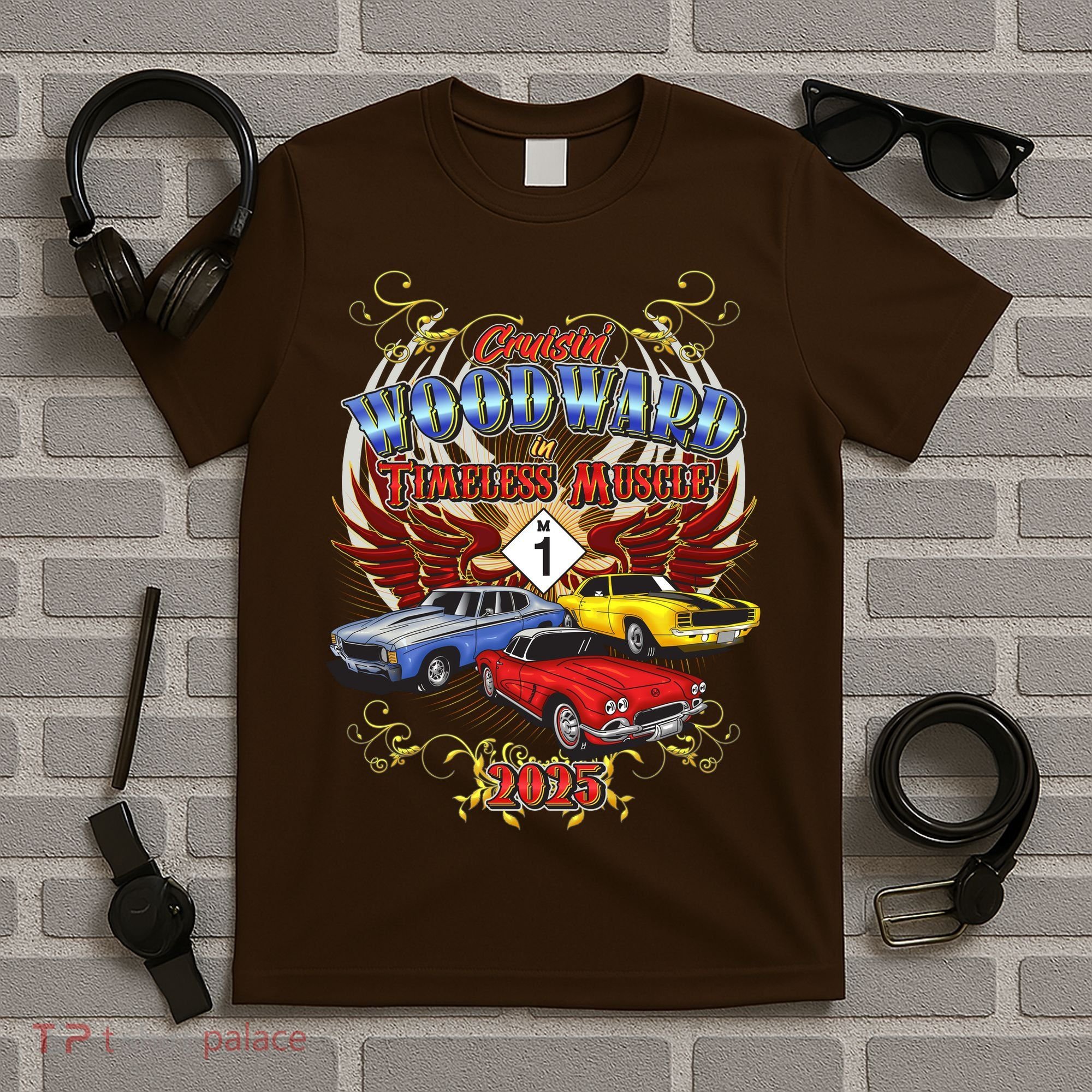 Cruisin Woodward In Timeless Muscle 2025 T-Shirt