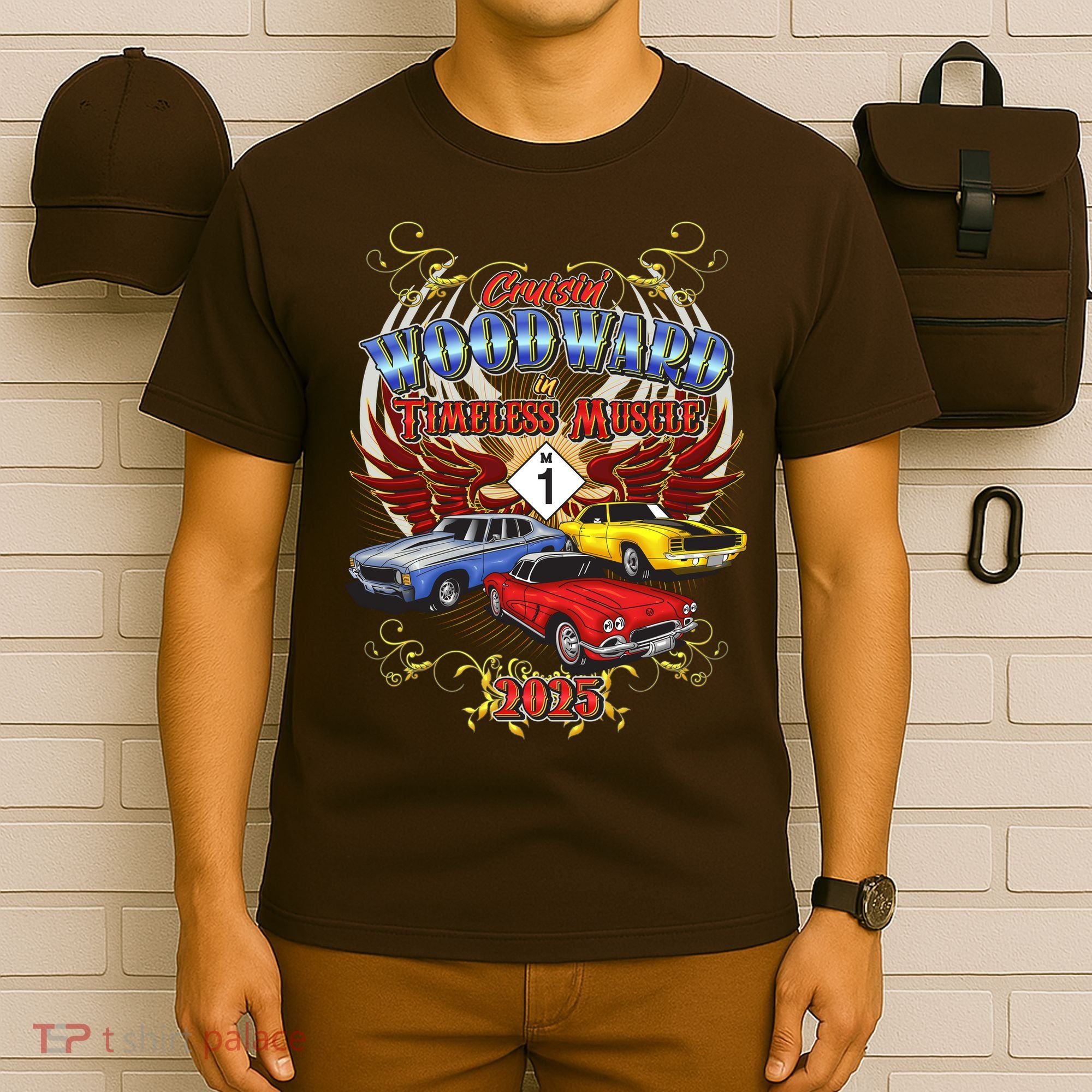 Cruisin Woodward In Timeless Muscle 2025 T-Shirt