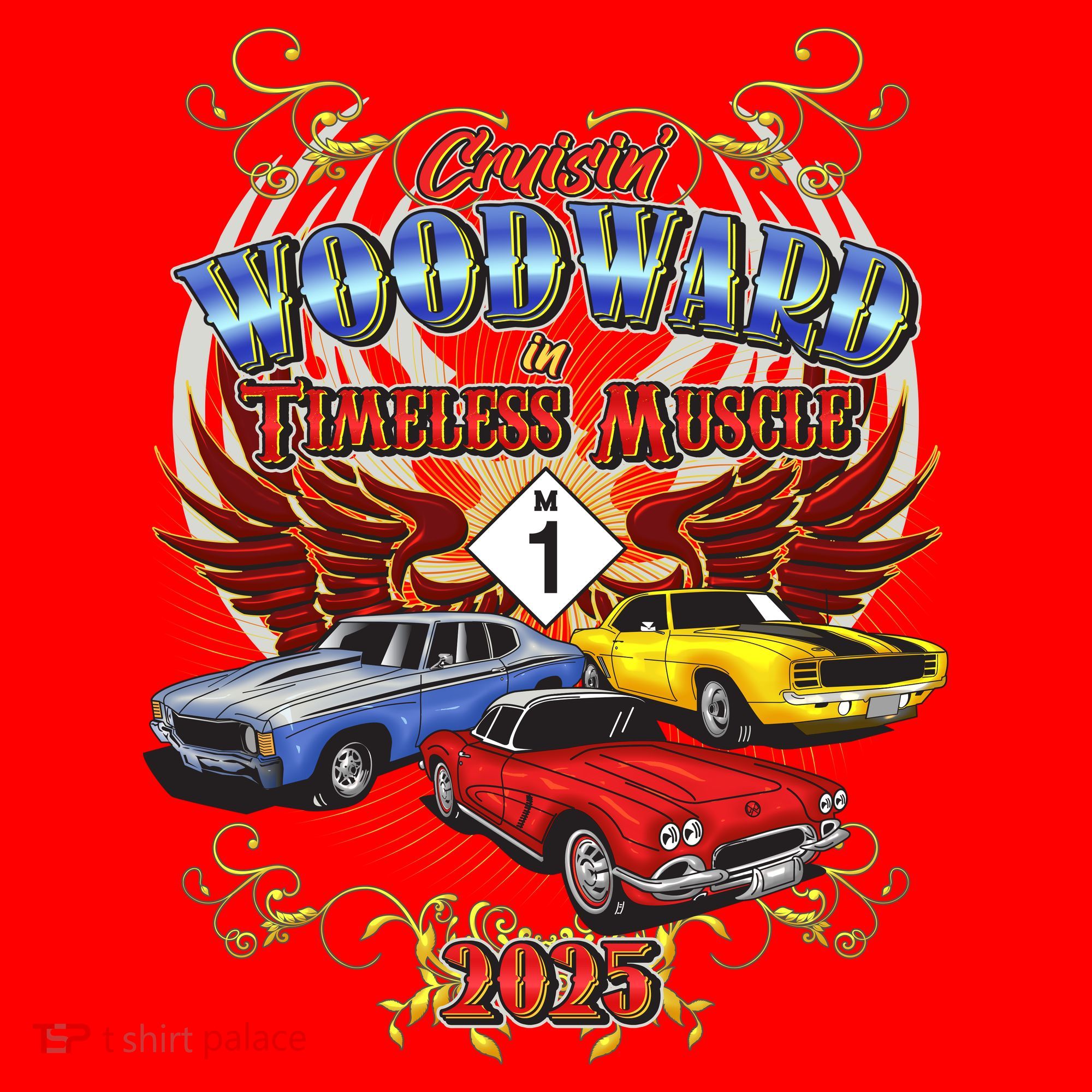 Cruisin Woodward In Timeless Muscle 2025 Santa Hat