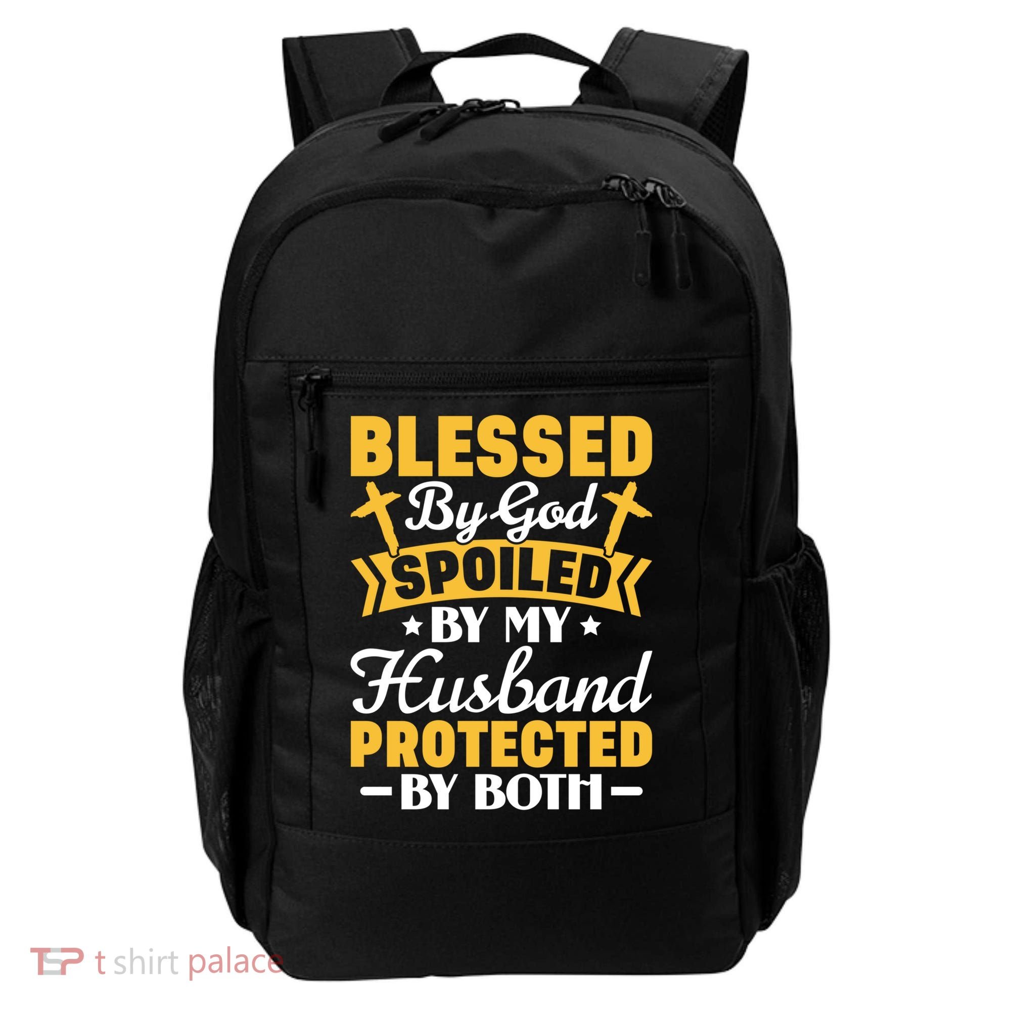 Christian Wife Jesus Blessed By God Spoiled By My Husband Gift Backpack