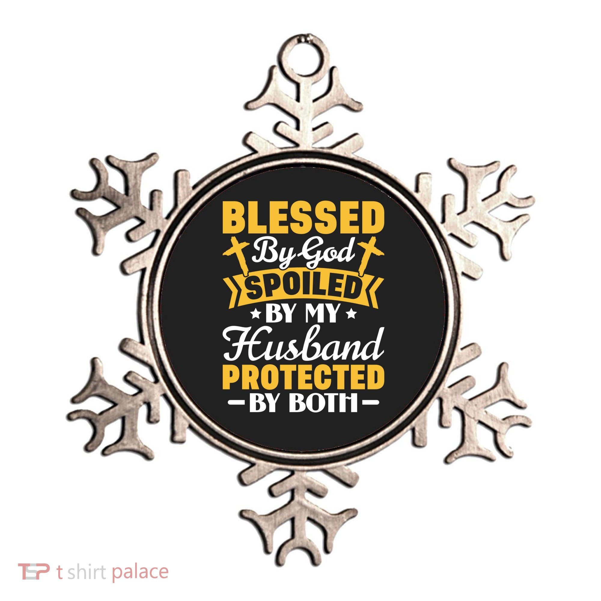 Christian Wife Jesus Blessed By God Spoiled By My Husband Gift Ornament