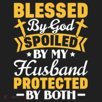 Christian Wife Jesus Blessed By God Spoiled By My Husband Gift Hat thumb 2