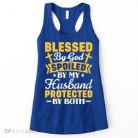 Christian Wife Jesus Blessed By God Spoiled By My Husband Gift Women's Tank Top thumb 0