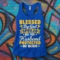 Christian Wife Jesus Blessed By God Spoiled By My Husband Gift Women's Tank Top thumb 3