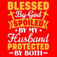 Christian Wife Jesus Blessed By God Spoiled By My Husband Gift Santa Hat thumb 1