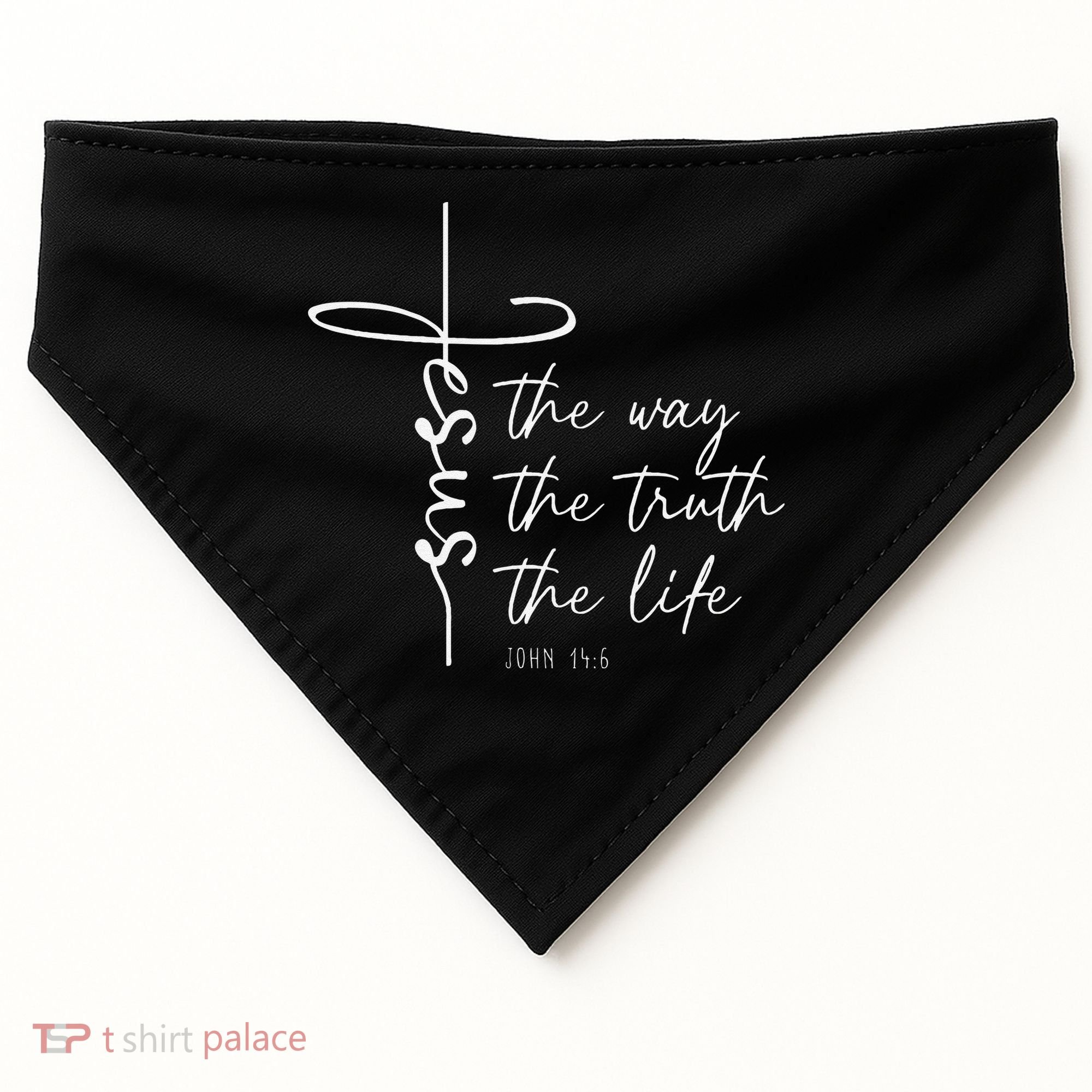 Christian Worship Jesus The Way Truth Life USA-Made Doggie Bandana