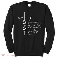Christian Worship Jesus The Way Truth Life Sweatshirt thumb 0