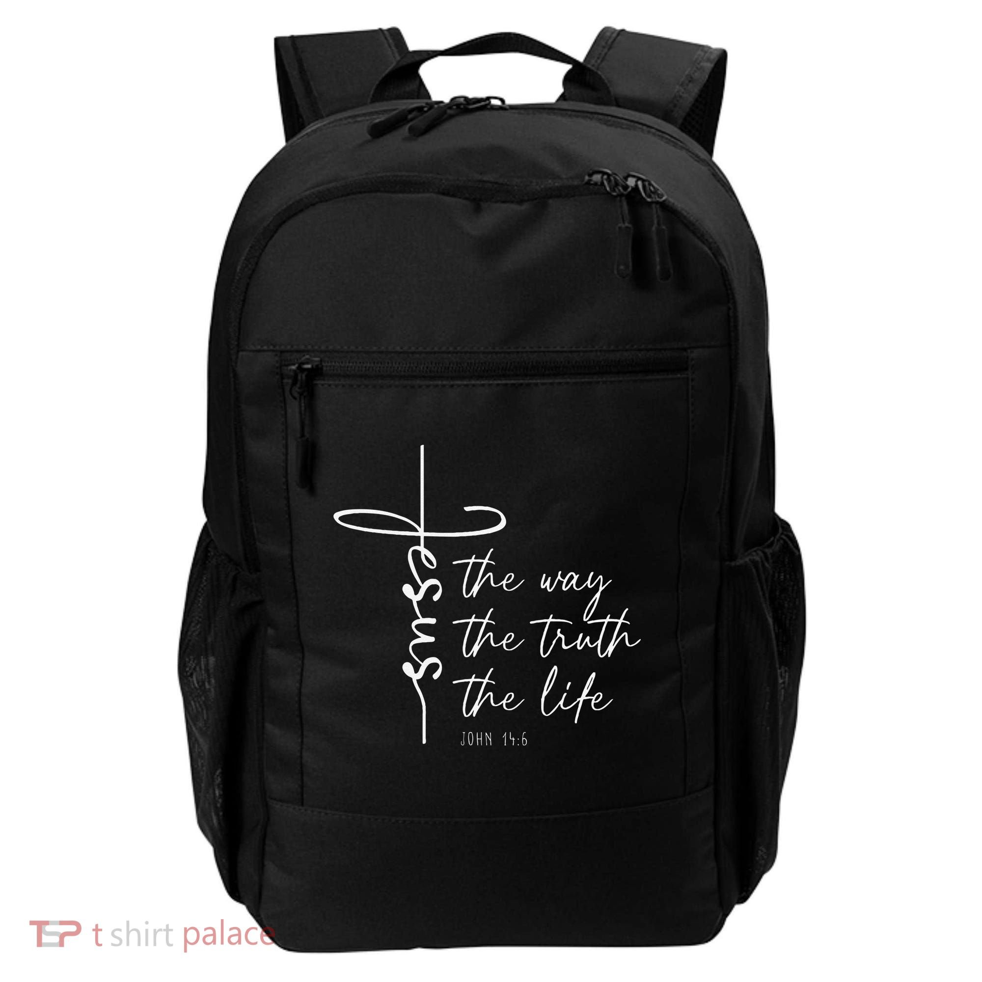 Christian Worship Jesus The Way Truth Life Backpack