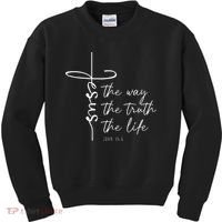 Christian Worship Jesus The Way Truth Life Kids Sweatshirt thumb 0