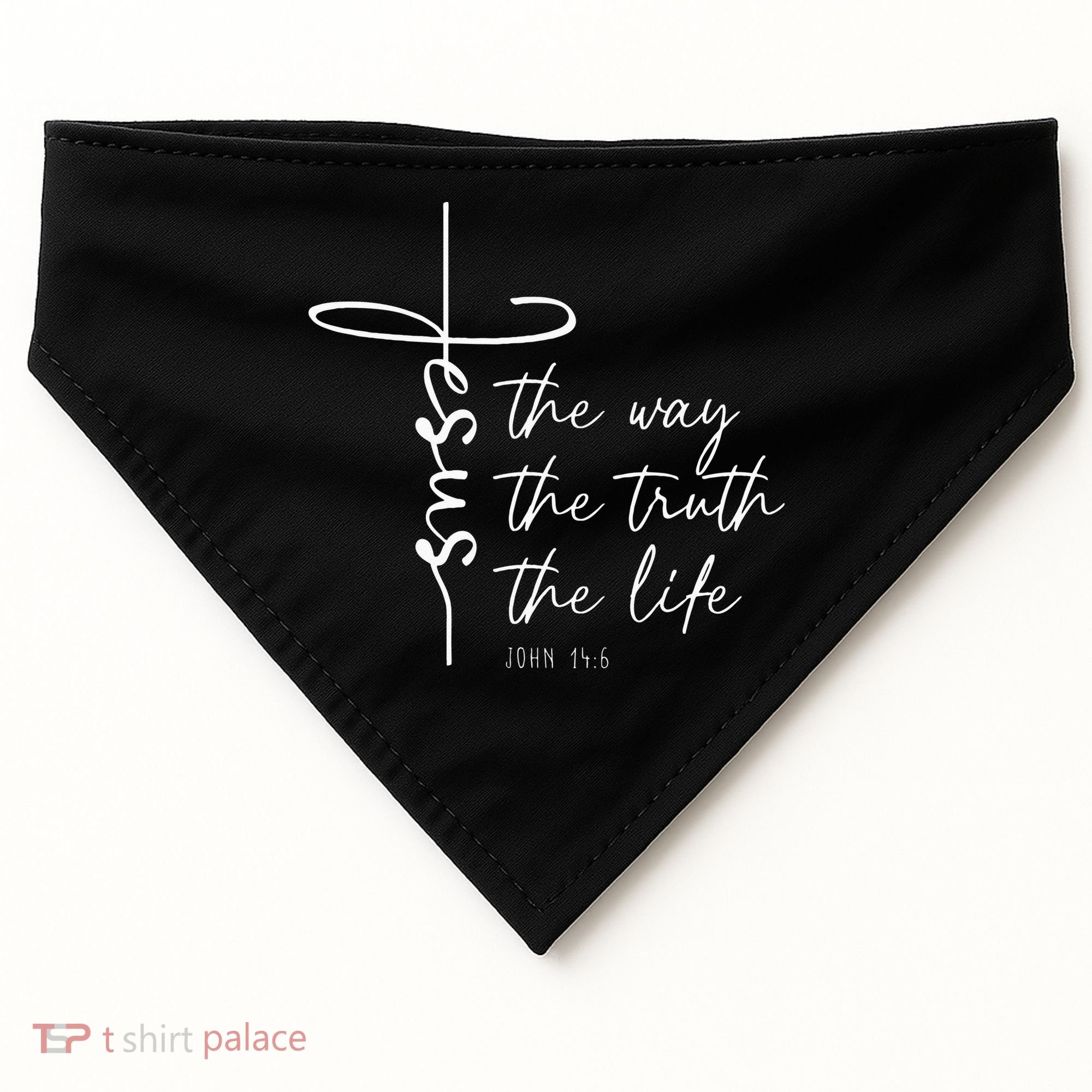 Christian Worship Jesus The Way Truth Life USA-Made Doggie Bandana