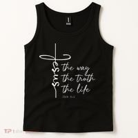 Christian Worship Jesus The Way Truth Life Tank Top thumb 2