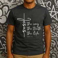 Christian Worship Jesus The Way Truth Life T-Shirt thumb 3
