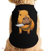 Capybara With Knife Funny Rodent Doggie Tank thumb 0