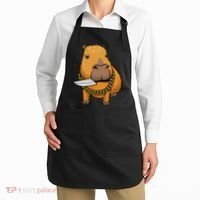 Capybara With Knife Funny Rodent Apron thumb 2