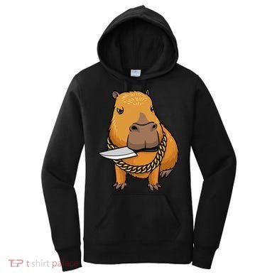 Capybara With Knife Funny Rodent Women's Hoodie