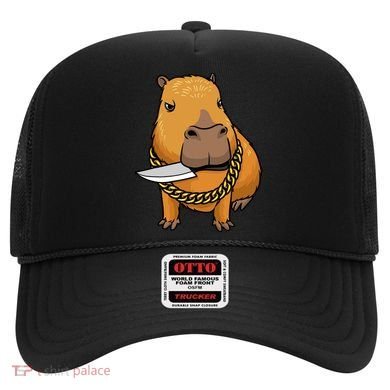 Capybara With Knife Funny Rodent Hat