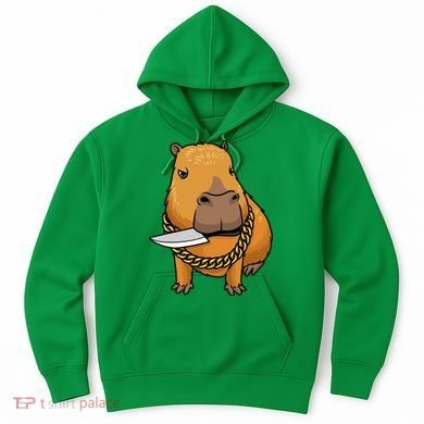 Capybara With Knife Funny Rodent Hoodie