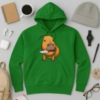 Capybara With Knife Funny Rodent Hoodie thumb 3