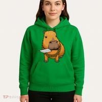 Capybara With Knife Funny Rodent Hoodie thumb 5