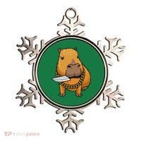Capybara With Knife Funny Rodent Ornament thumb 0