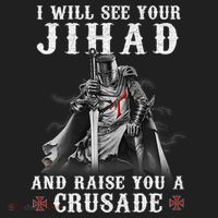 Christian Warrior Knight Templar Raise You A Crusader  Beanie thumb 2