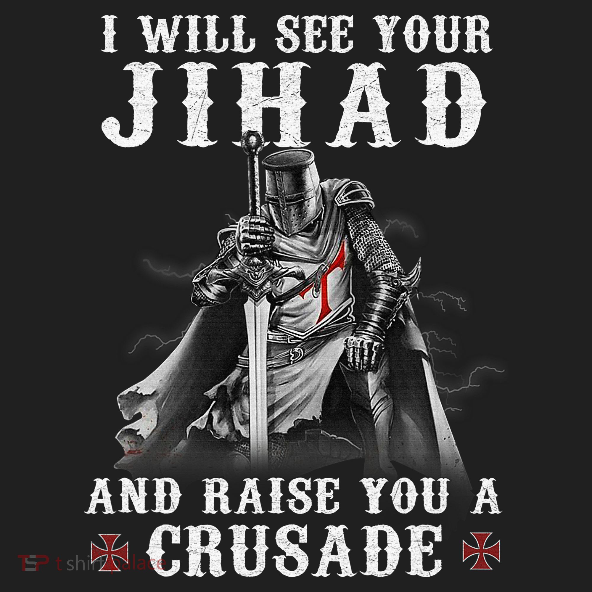 Christian Warrior Knight Templar Raise You A Crusader  Beanie