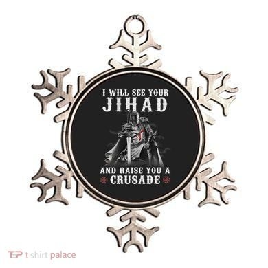 Christian Warrior Knight Templar Raise You A Crusader  Ornament